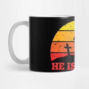 He Is Risen Easter Sunset Jesus Christ Is Risen Resurrection Mug